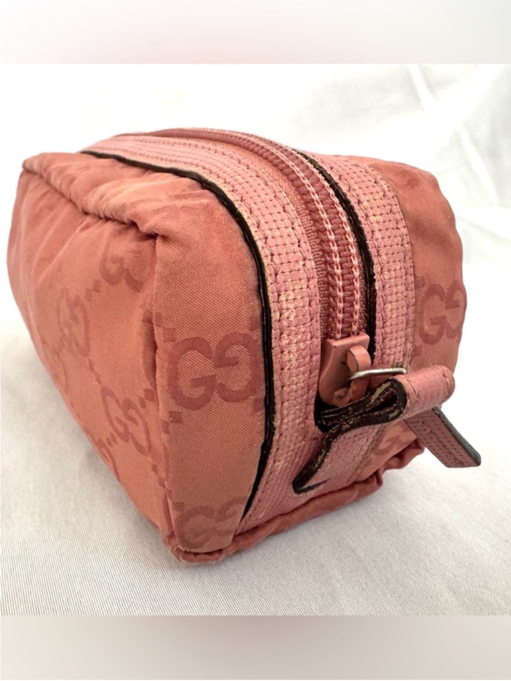 GUCCI Mini GG Nylon Pouch Pink Vintage Y2K - Picture 6 of 9